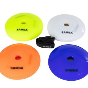 Samba Mixed Flat Marker Set - 10 x Yellow,Blue,Orange,White